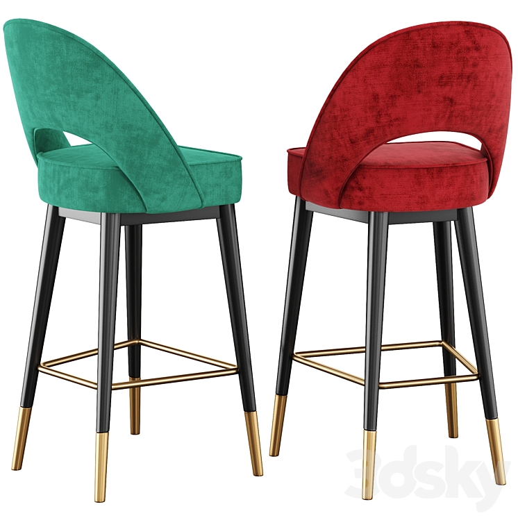 Clover Bar Stool Chair 3D model