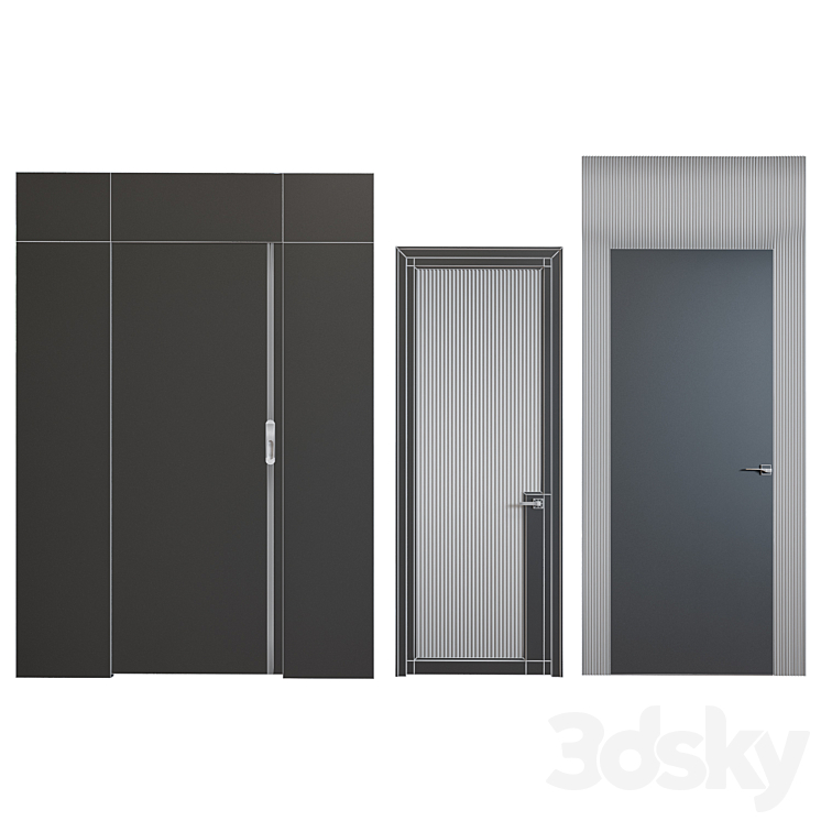 Corrugated door 3D Model