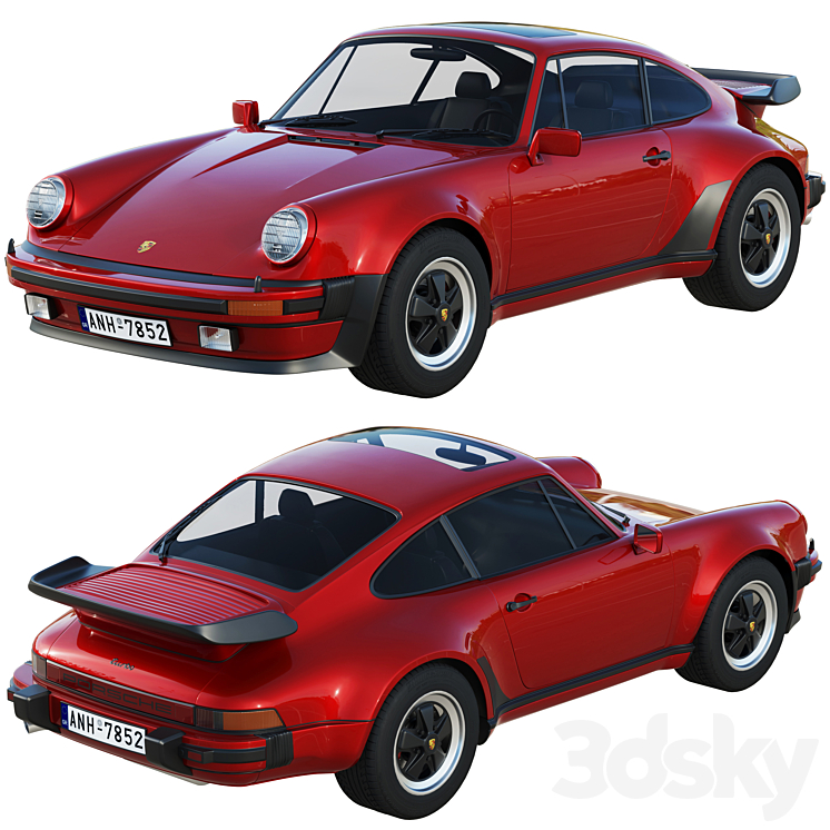Porsche 911 930 Turbo 1975 - 1989 3D Model