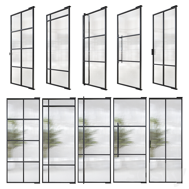 Stalen deuren huys doors