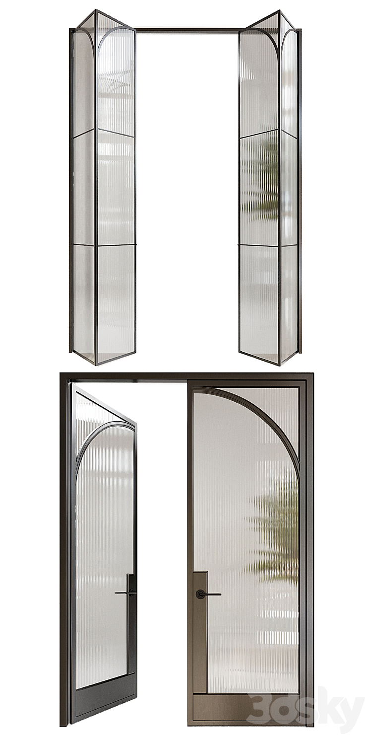 Classic glass door 3D Model