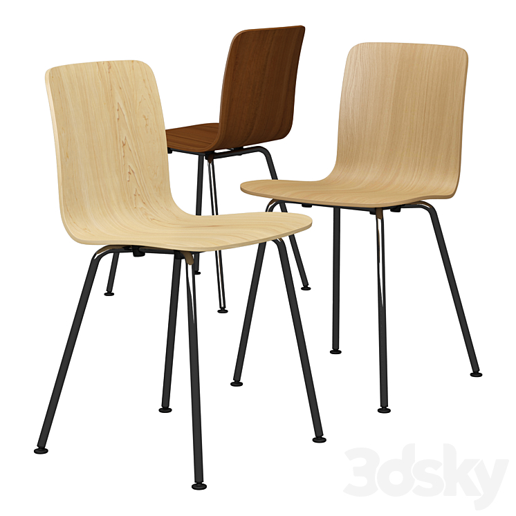 Vitra Table Solvay & HAL Tube Chair Table + Chair 3D model