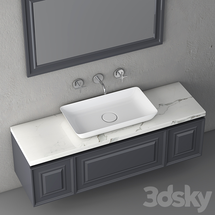 Bathroom Furniture No. 002 3DS Max - thumbnail 2