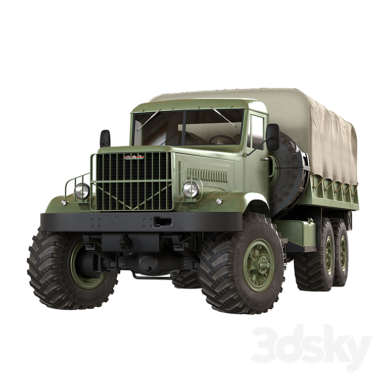 KrAZ-214 3D Model