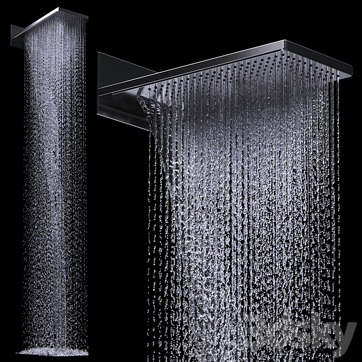 AXOR Overhead shower 250/580 3jet Faucet 3D model