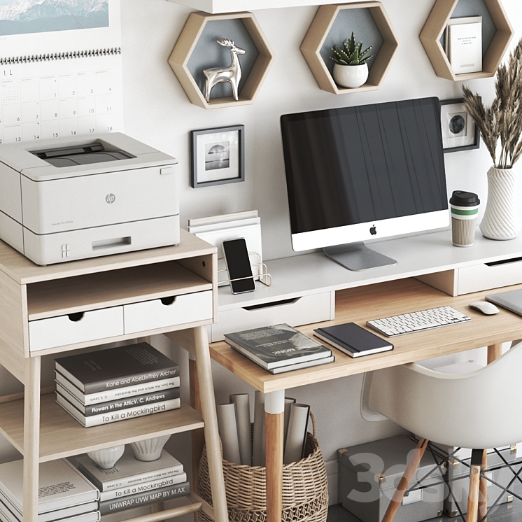 IKEA office workplace 51 3DS Max - thumbnail 2