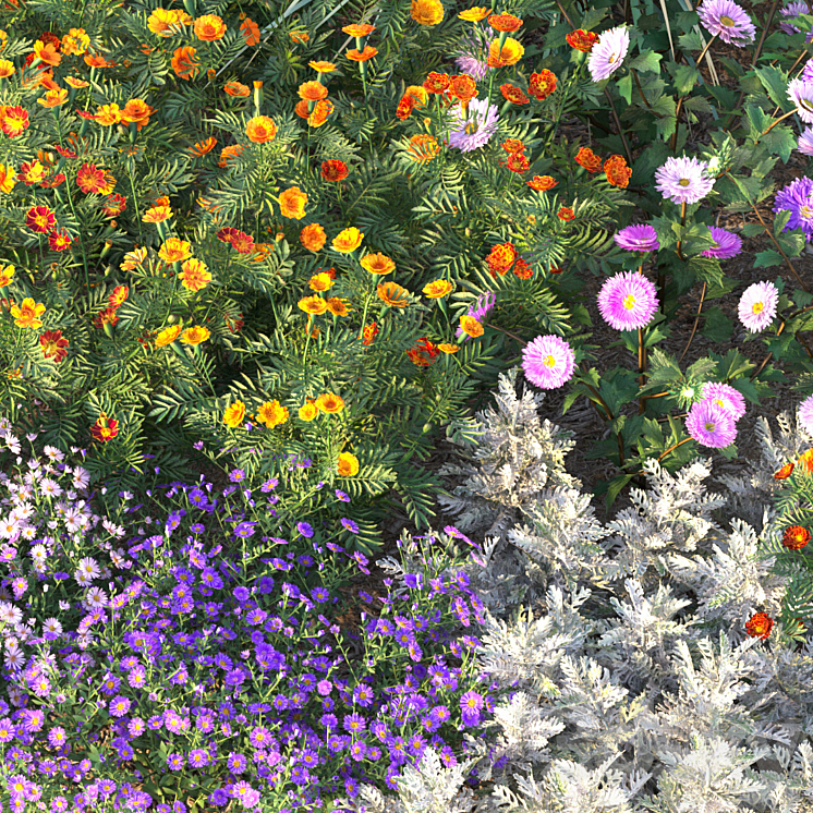 Flower garden 4 3DS Max - thumbnail 2