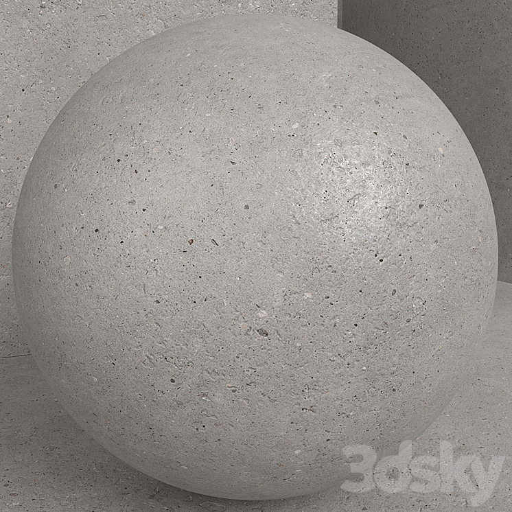 Material (seamless) - concrete plaster set 165 3D Model
