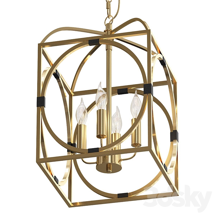 Circle Lattice Hanging Pendant light 3D model