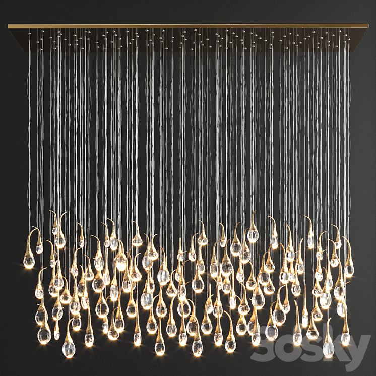 Seed Cloud 112 buds Chandelier by Ocher 3DS Max - thumbnail 2