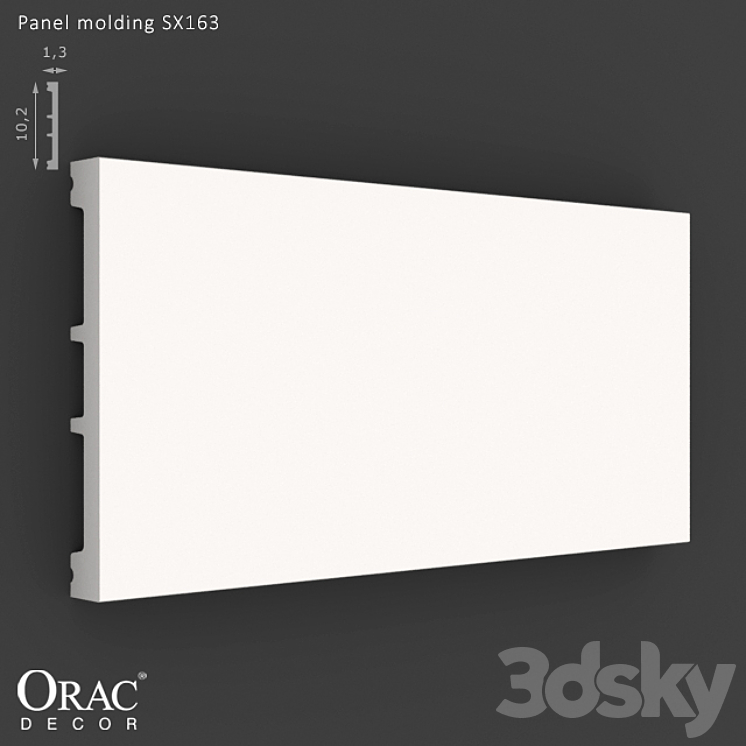 OM Panel molding Orac Decor SX163 - Decorative plaster - 3D model