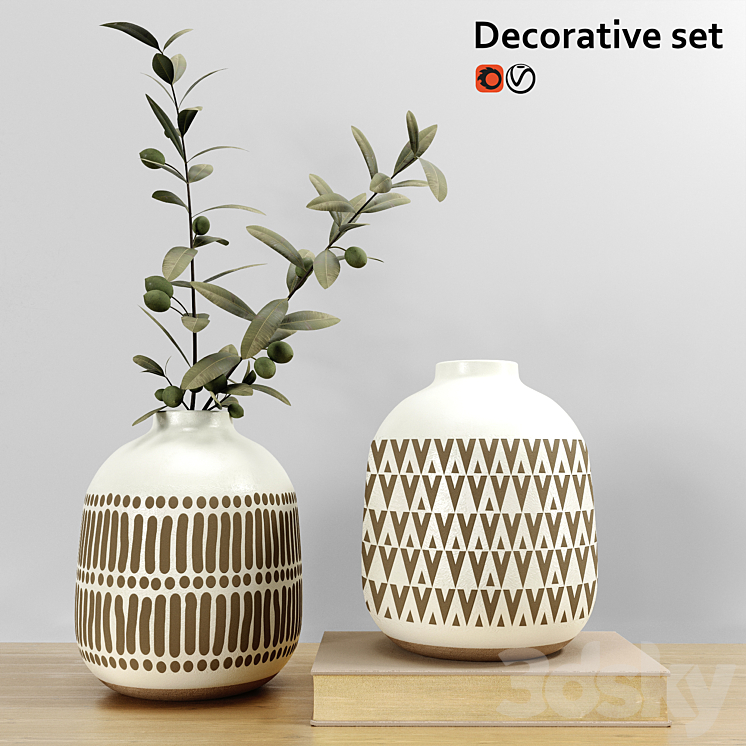 Decorative set（model:3071872_Circle_Vray,Corona）