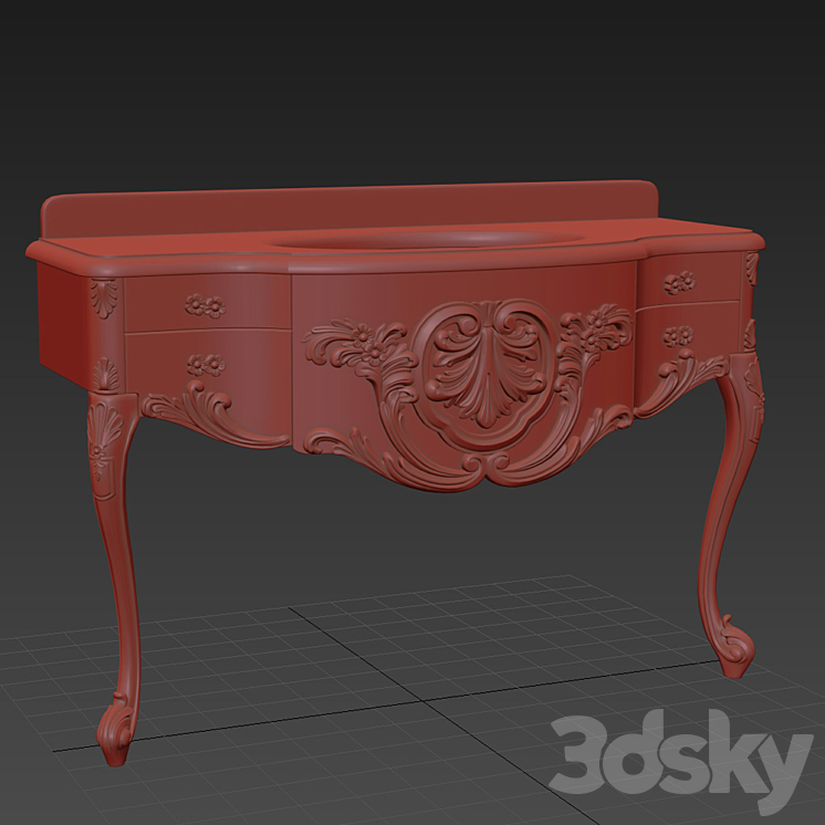 Console Lineatre Barocco 3D Model