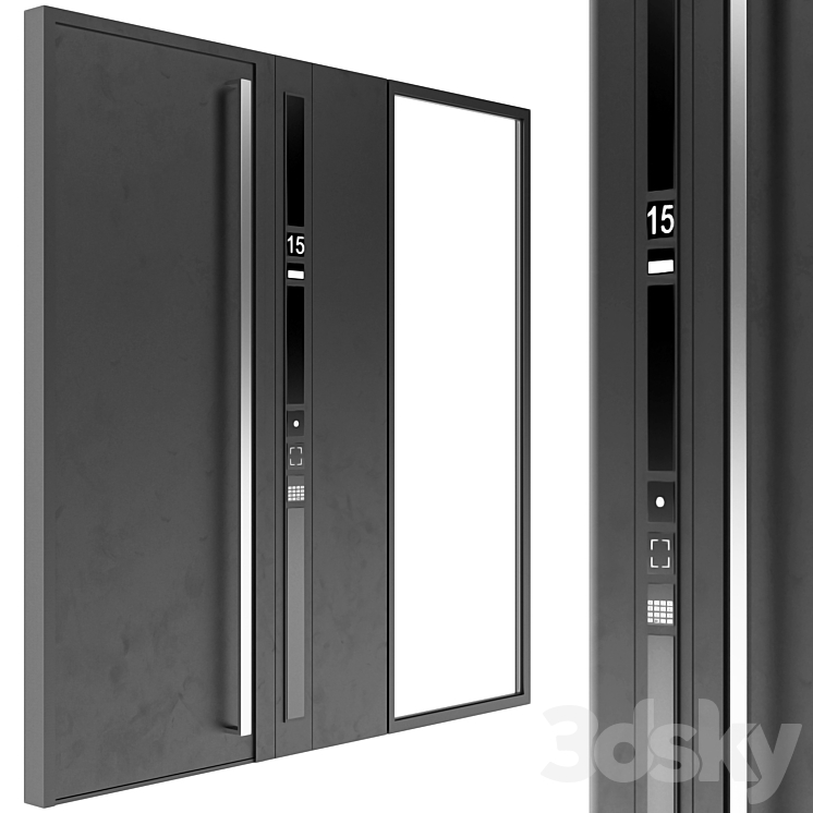 Modern door 06 3DS Max - thumbnail 1