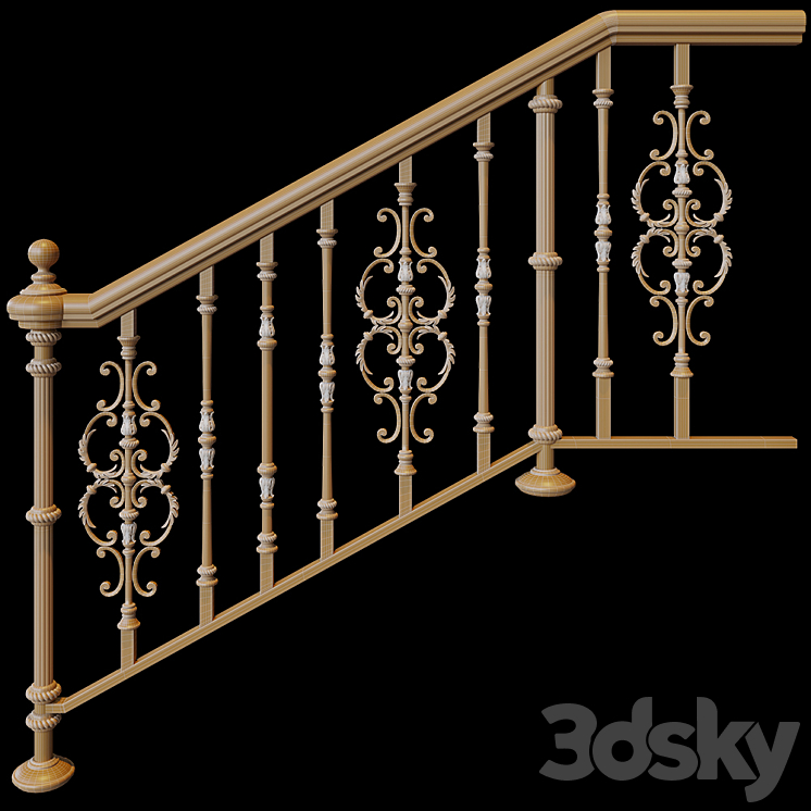 Classic staircase 3D Model