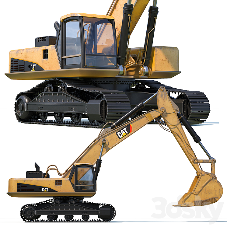 CAT Excavator 3D Model