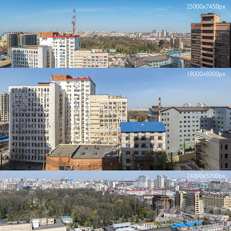 Panorama of the city of Krasnodar 3D Model