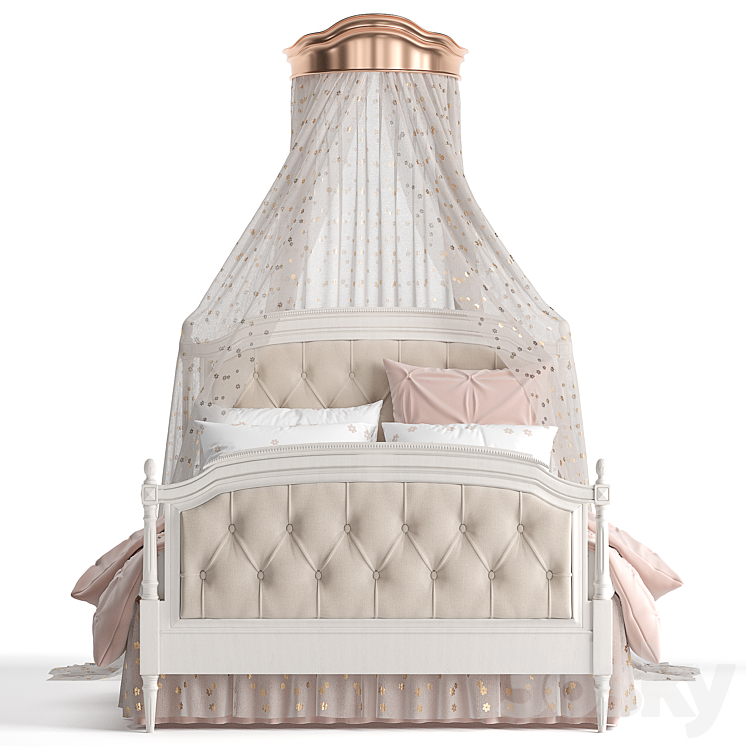 Blythe upholstered bed 3DS Max - thumbnail 2