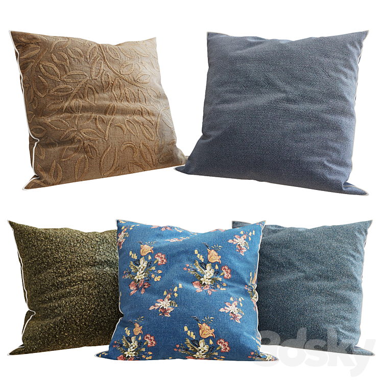 Zara Home – Decorative Pillows set 68 3DS Max - thumbnail 1