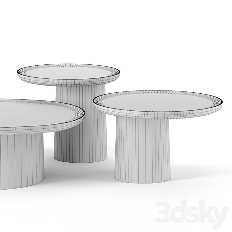 LOUISA coffee tables by Molteni 3D Model