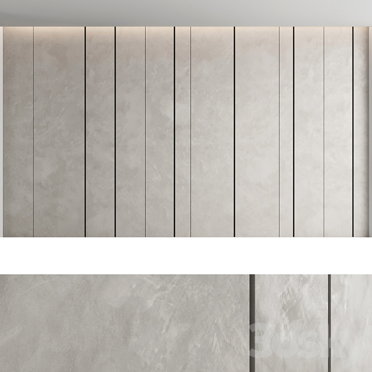 Decorative wall panel_set 36 3D Model
