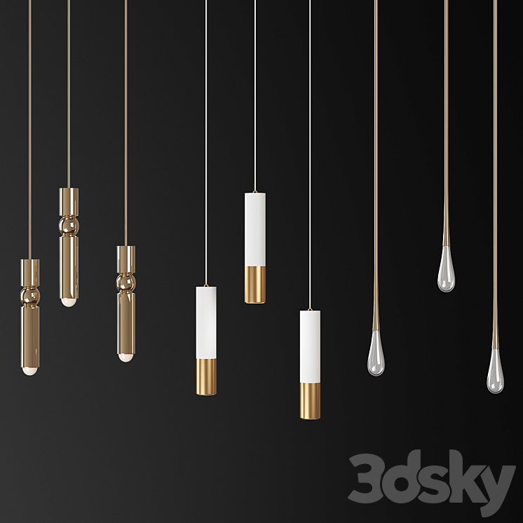 Fulcrum Light Gold – Lee Broom 3DS Max - thumbnail 1