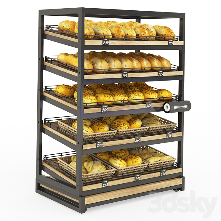 Bread Rack - Shop - 3D model
