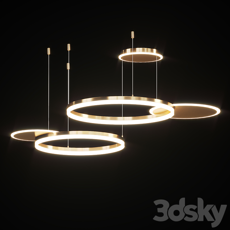 Series of LED ring light combinations 3D Model