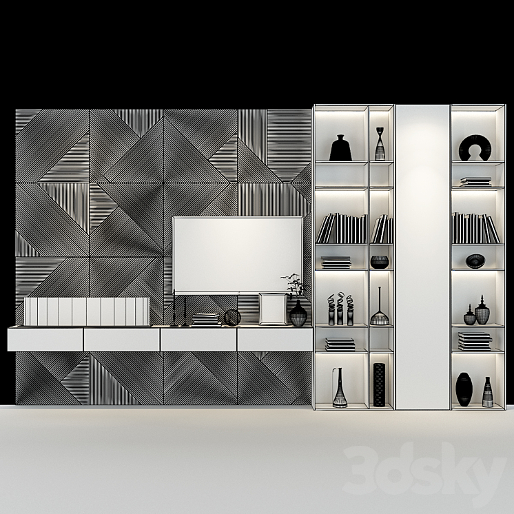 TV shelf 0254 3D Model