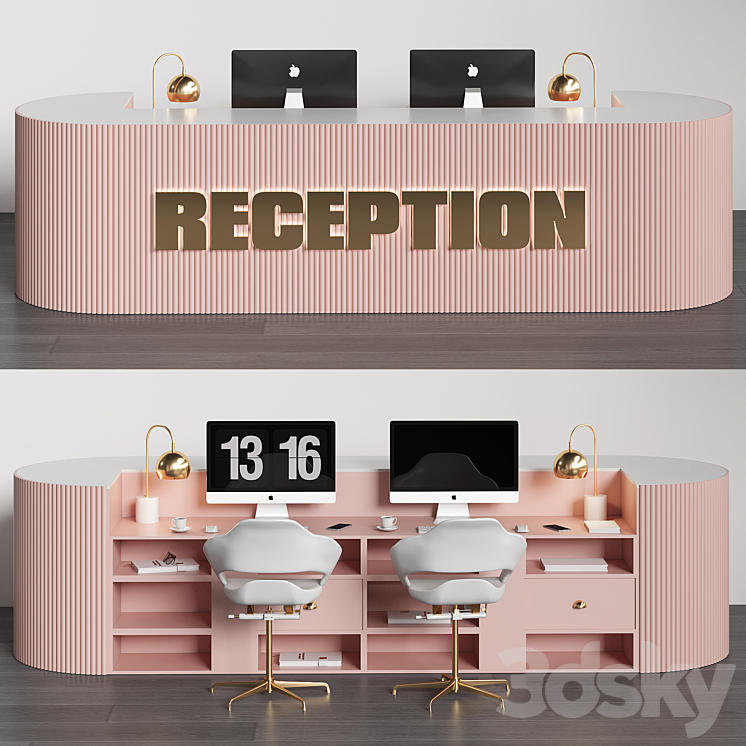 reception table02 3D Model