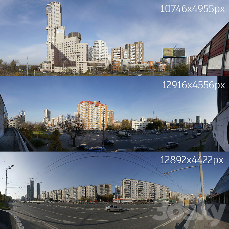 Panoramas of Moscow streets collection number 2 3D Model