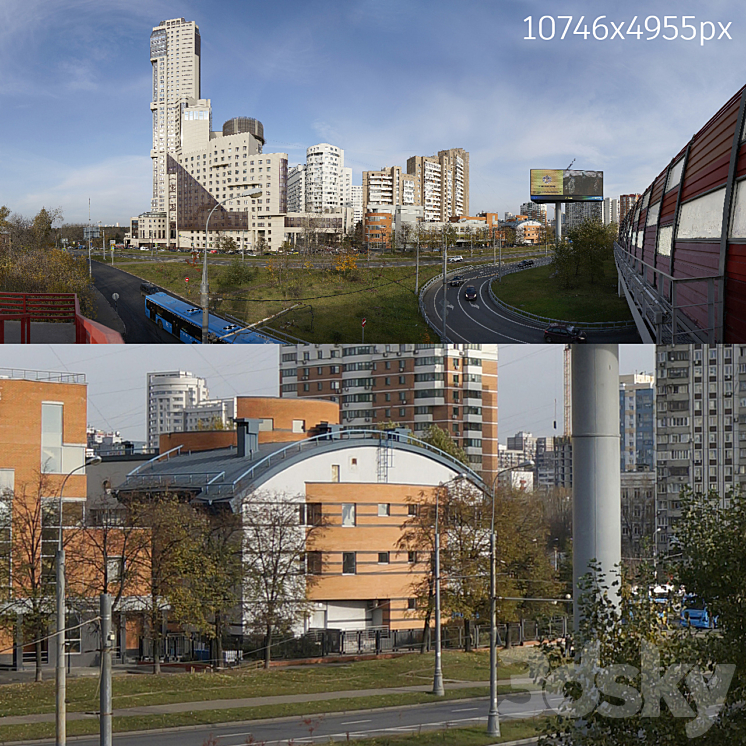 Panoramas of Moscow streets collection number 2 3DS Max - thumbnail 2