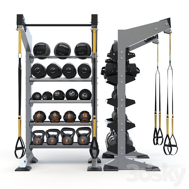 Torque Fitness - X-Create 1-Module Storage Wall 3D Model