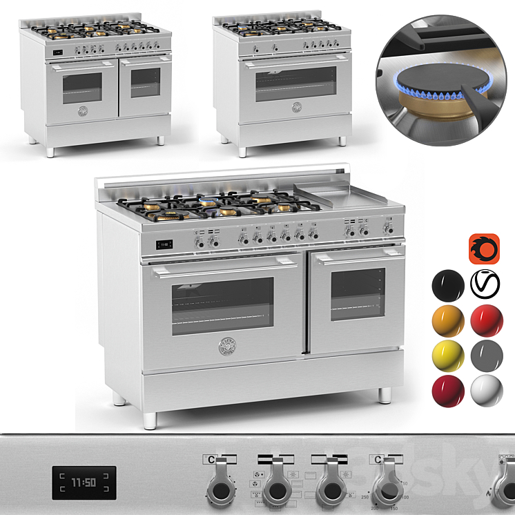 Bertazzoni cooker collection 3DS Max - thumbnail 1