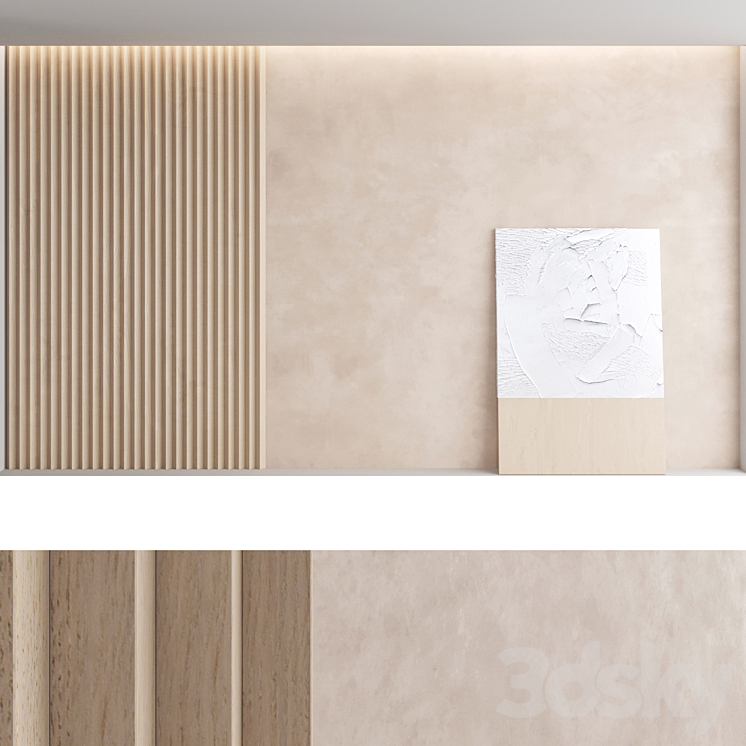 Decorative wall panel set 55 3D Model