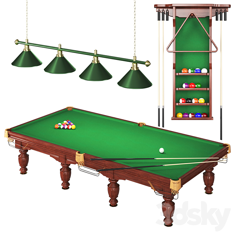 Classic Pool Table 3D Model