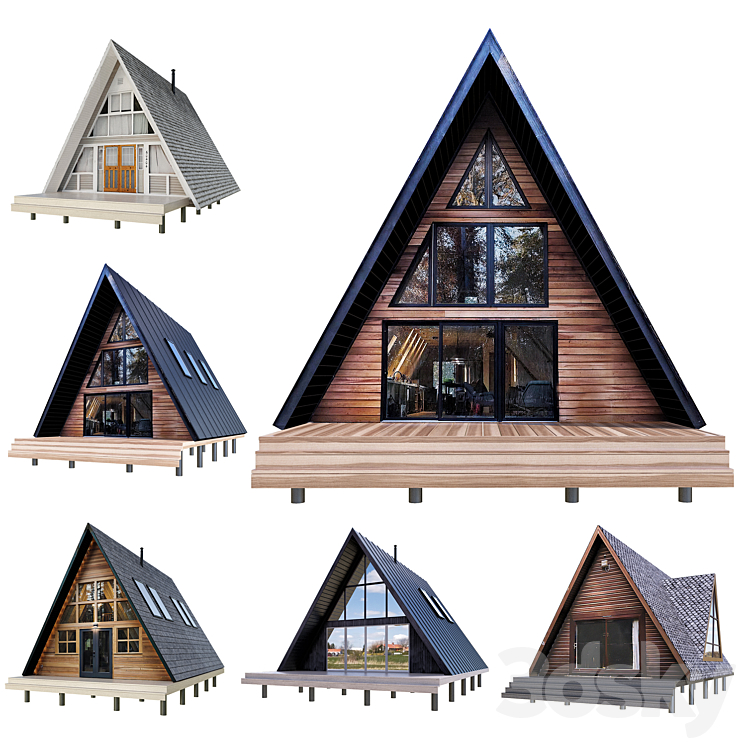 Forest houses 3DS Max - thumbnail 1