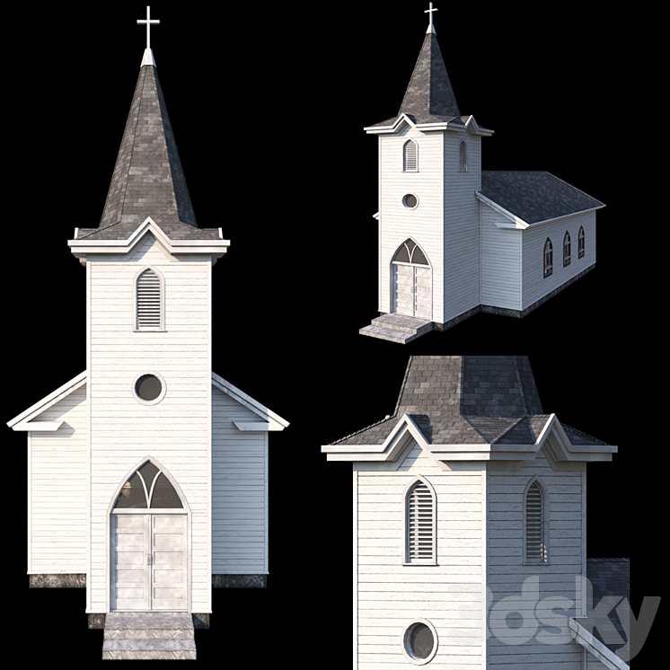 Catholic church 3DS Max - thumbnail 1