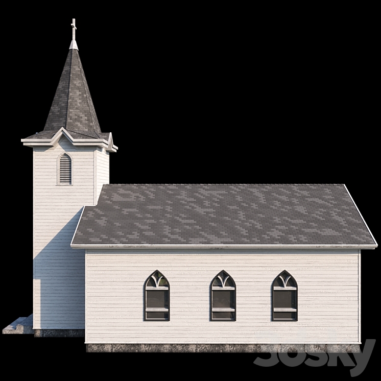 Catholic church 3DS Max - thumbnail 2