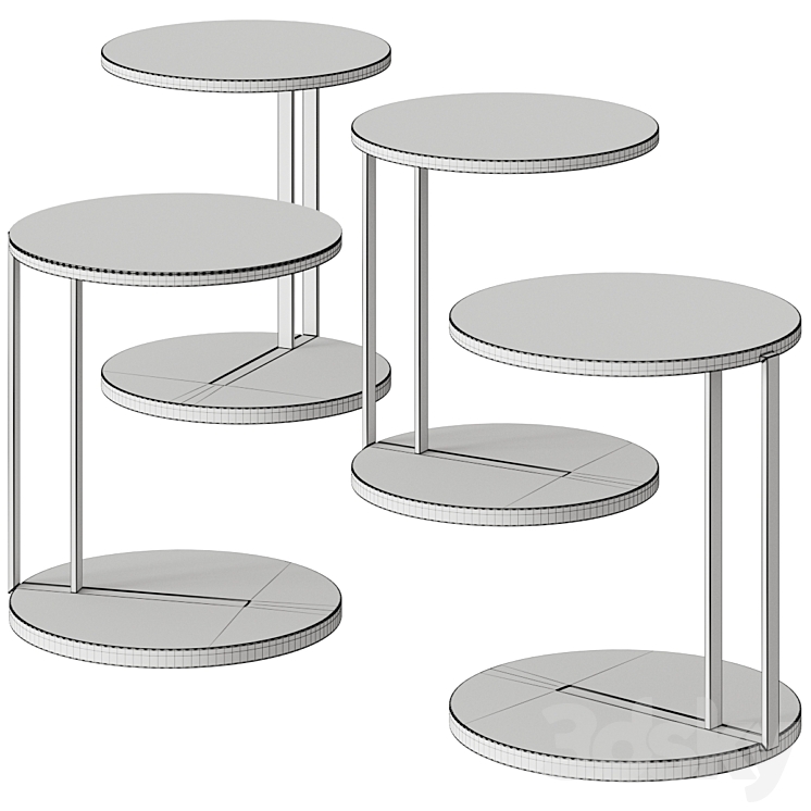 Meridiani Ralf Coffee & Side Table Comp. 2 3D Model