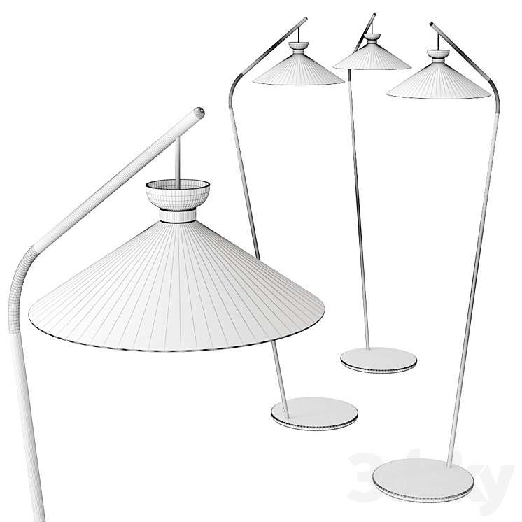Japan sol de Midj Floor lamp 3D Model
