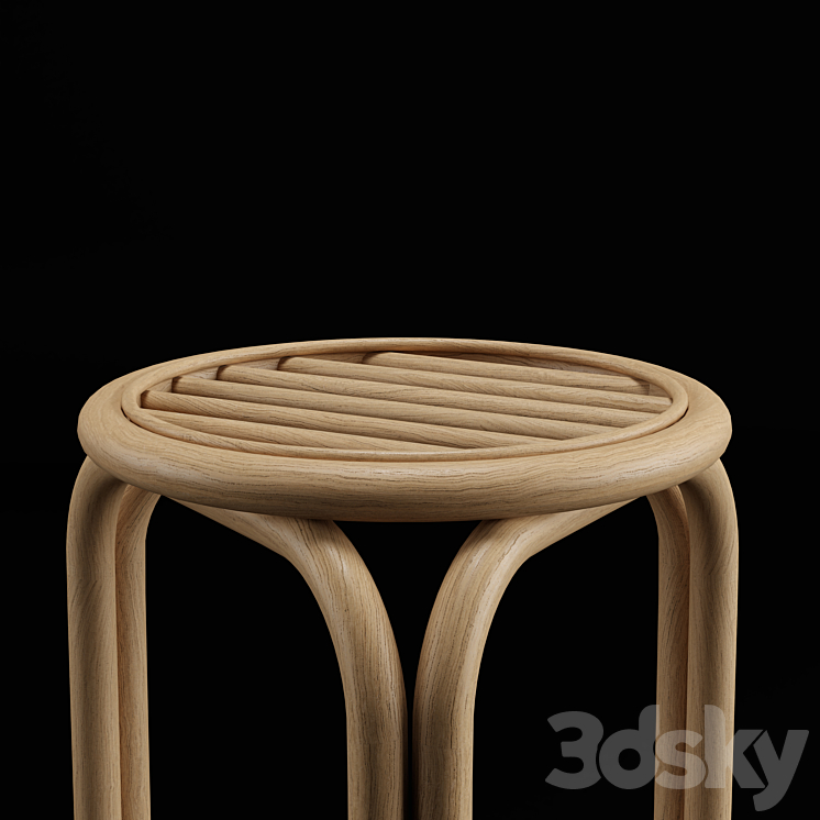 Alache Bar Stool (high) 3D Model