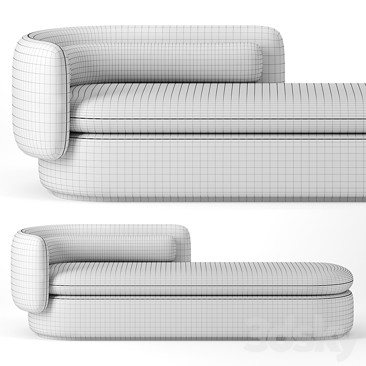Group Chaise Lounge by Philippe Malouin for SCP 3DS Max - thumbnail 2