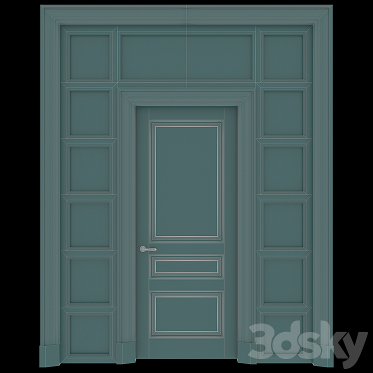 American style door 3D Model