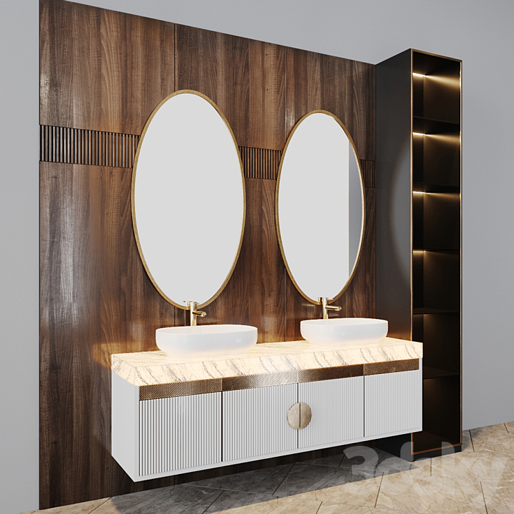 bath set 5 3D Model