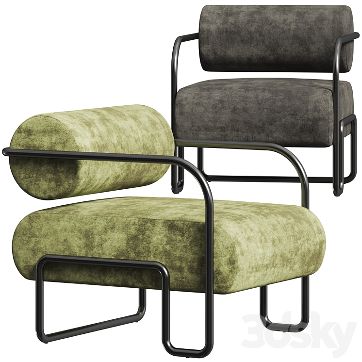 Kelly Wearstler Ardent Club Chair 3DS Max - thumbnail 1