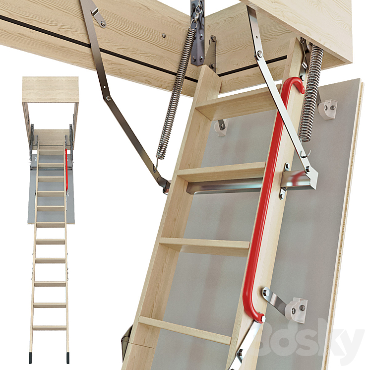 Fakro lwk ladder 3D Model