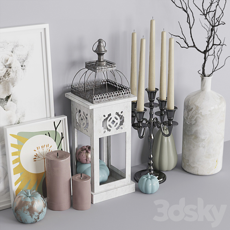 Decorative set_01 3D Model