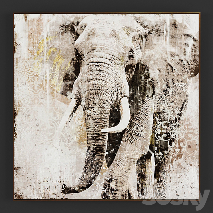 Collection of paintings N109 3D Model