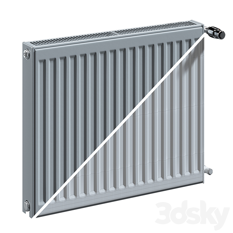 Purmo Compact C 21s Ventil CV 21s Vertical VR 20C Ventil M CVM 21s 3D Model